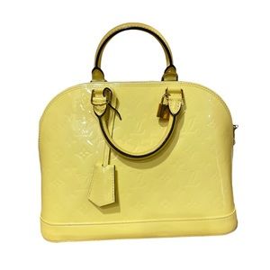 Louis Vuitton Yellow Vernis Monogram Alma